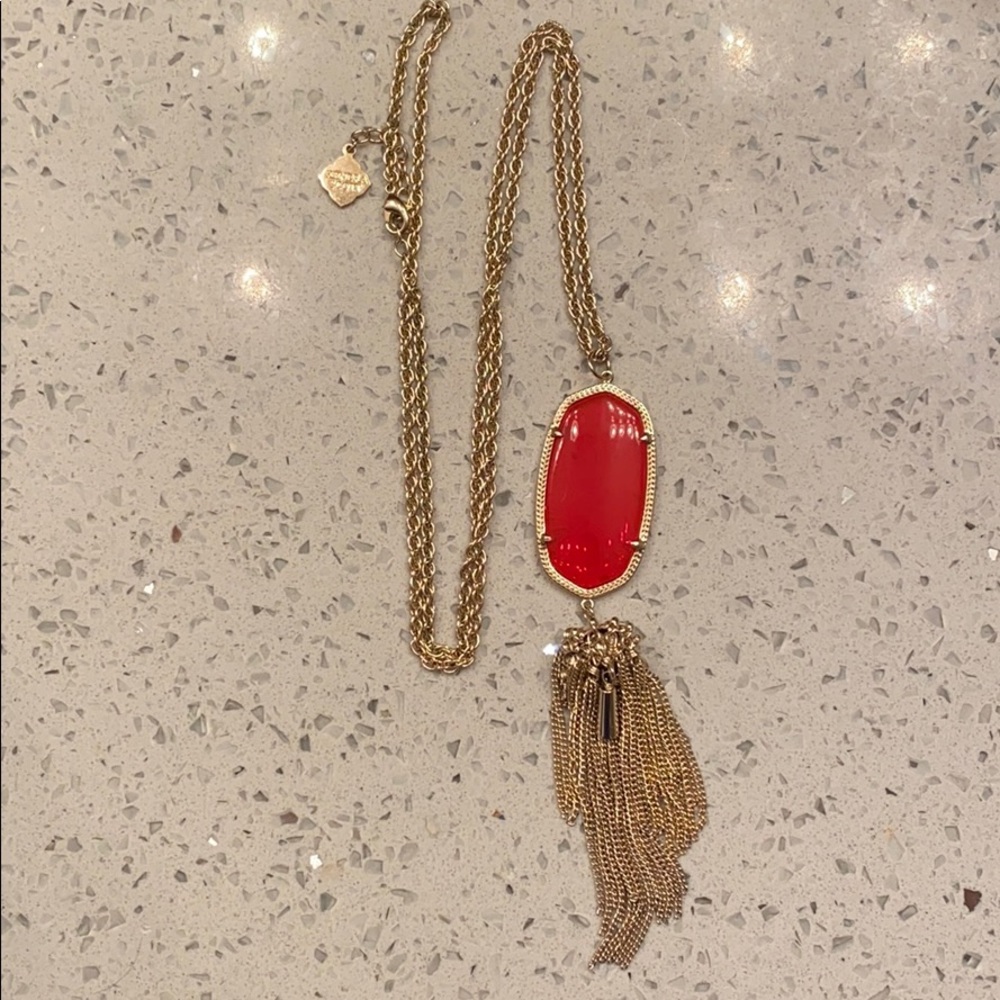 Red Kendra Scott necklace